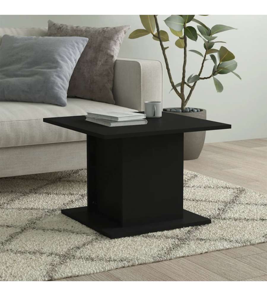 Tavolino da Salotto Nero 55,5x55,5x40 cm in Truciolato