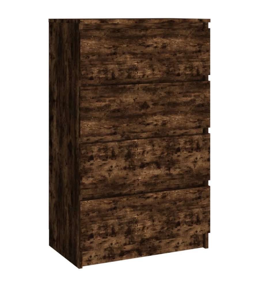 Credenza Rovere Fumo 60x35x98,5 cm in Legno Multistrato