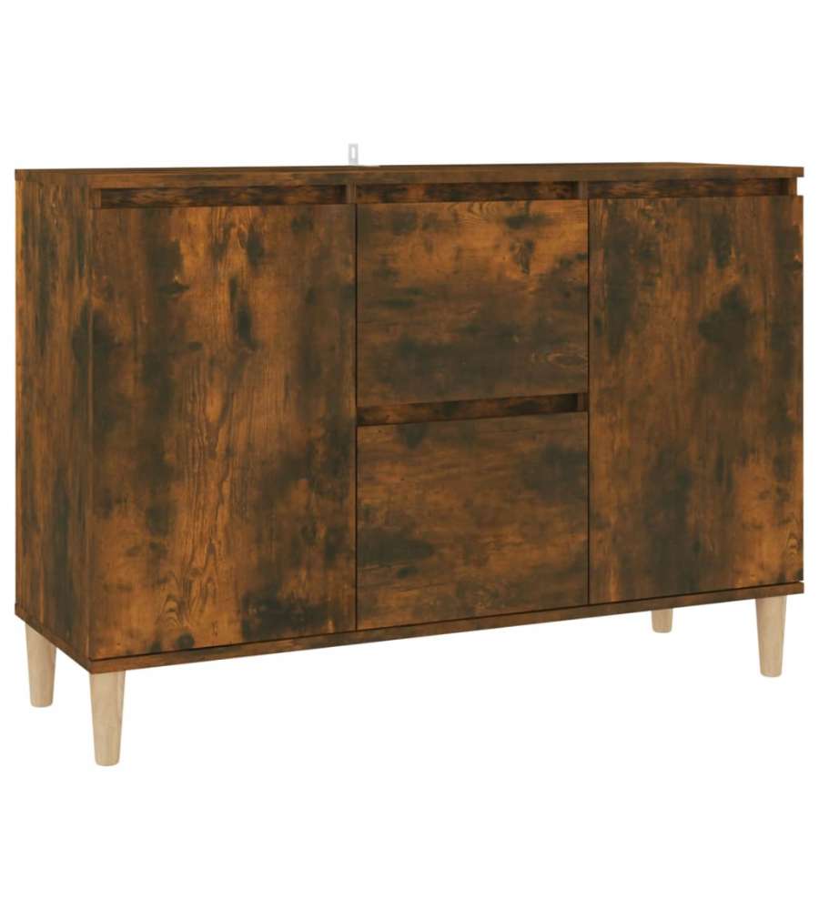 Credenza Rovere Fumo 103,5x35x70 cm in Legno Multistrato