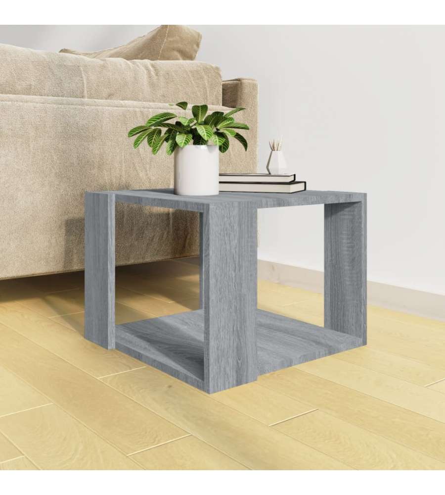 Tavolino da Salotto Rovere Fumo 101x49x52 cm Legno Multistrato