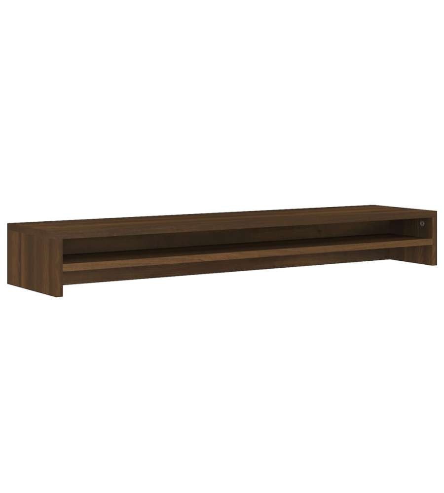 Supporto Monitor Rovere Marrone 100x24x13 Cm Legno Multistrato