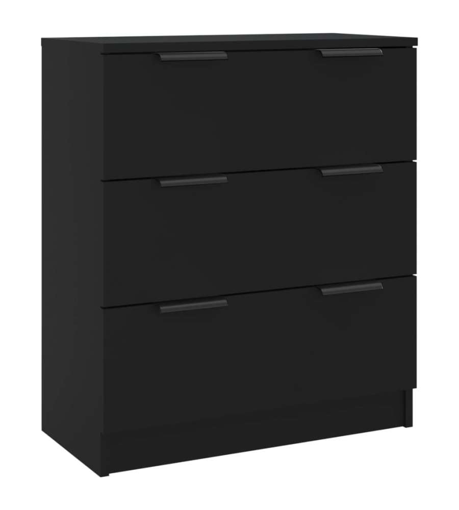 Credenza Nera 60x30x70 cm in Legno Multistrato