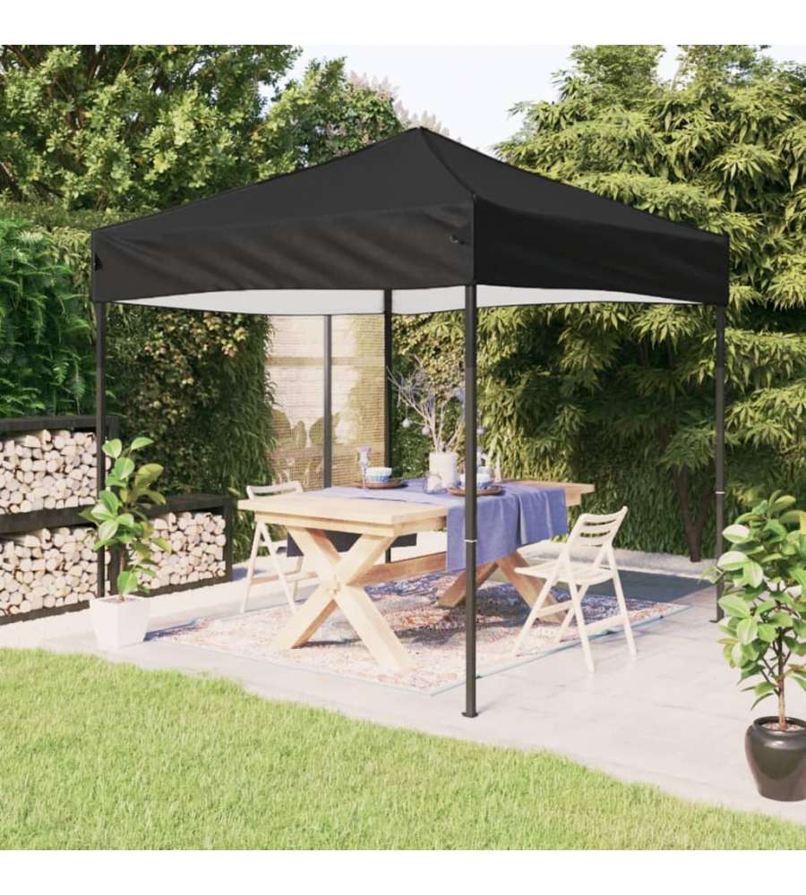 Tenda per Feste Pieghevole Nera 3x3 m
