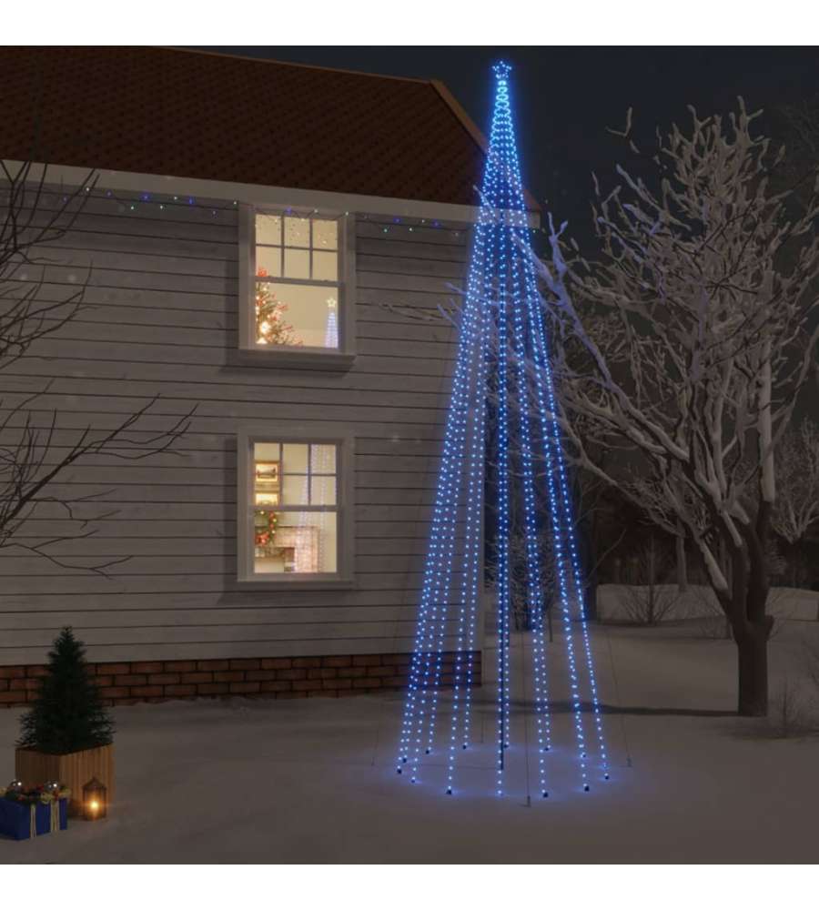 Albero di Natale con Puntale Blu 1134 LED 800 cm