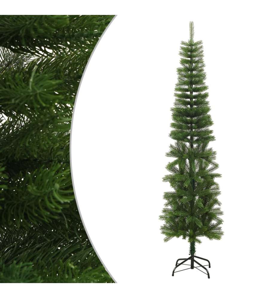 Albero di Natale Artificiale Sottile con Base 240 cm PE
