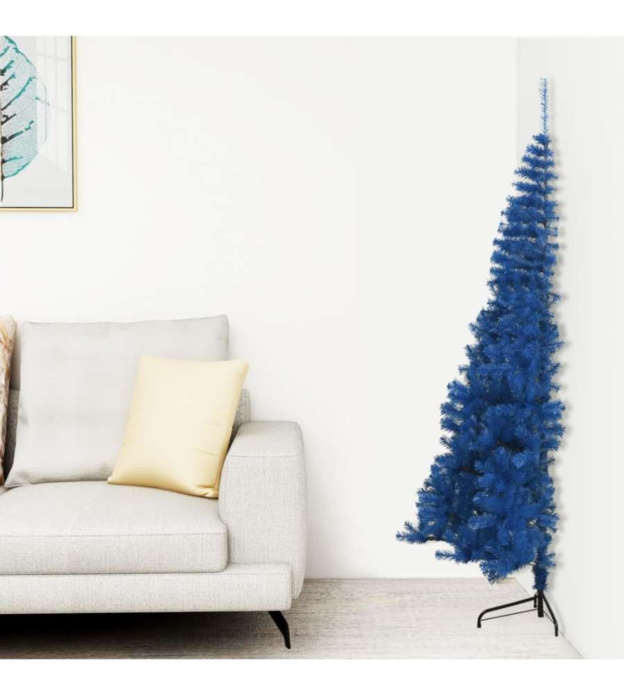 Albero di Natale Artificiale a Met con Supporto Blu 150 cm PVC