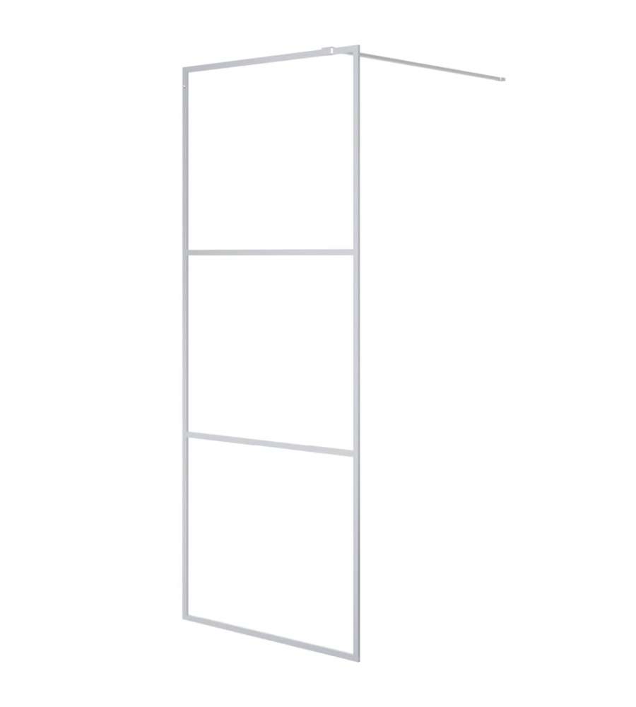 Parete Doccia Walk in Argento 80x195 cm Vetro Trasparente ESG