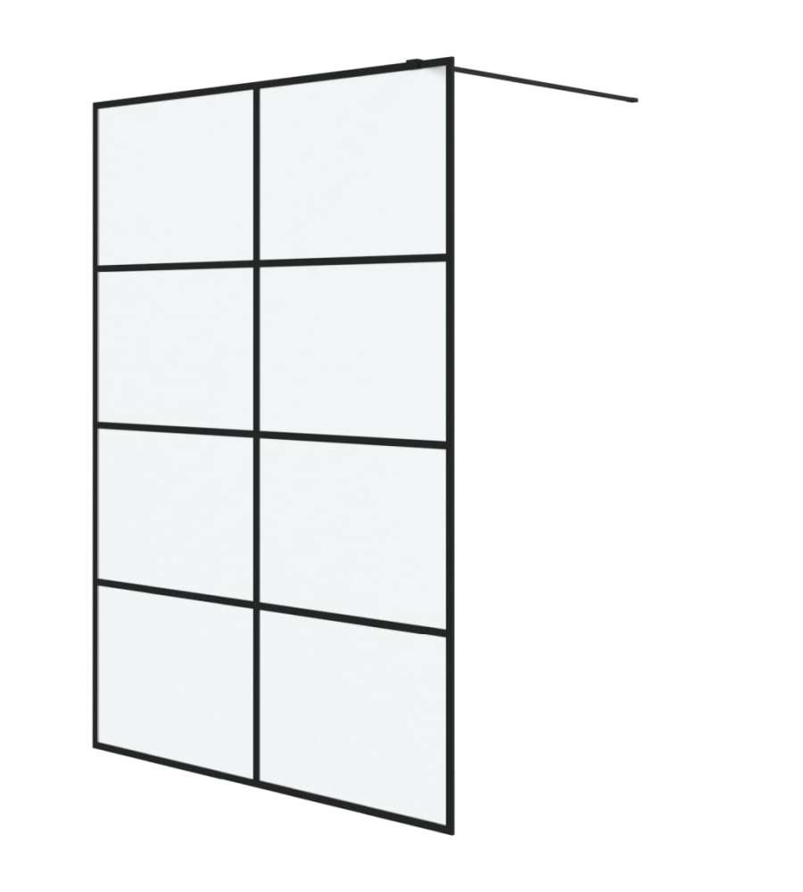 Parete Doccia Walk in Nera 140x195 cm Vetro Smerigliato ESG