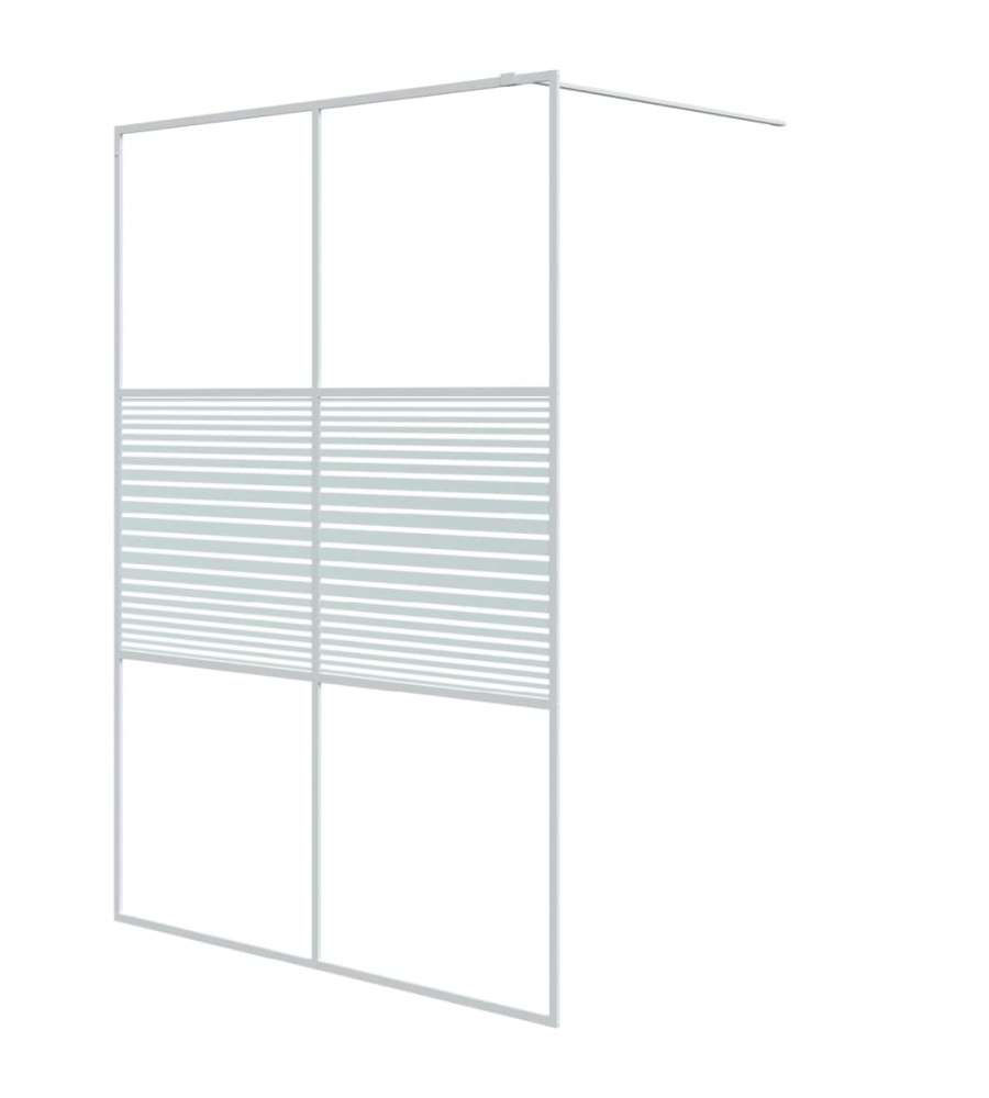 Parete Doccia Walk in Bianca 140x195 cm Vetro Trasparente ESG