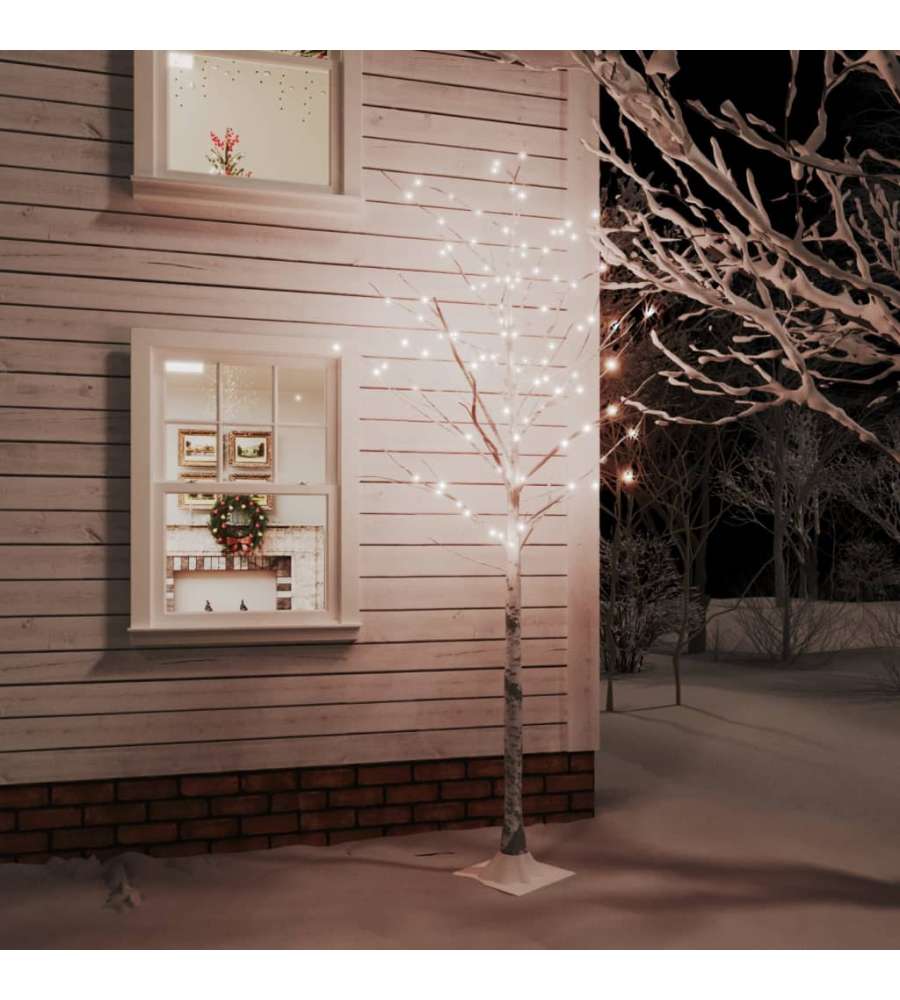 Betulla con LED Bianco Caldo 240 LED 300 cm