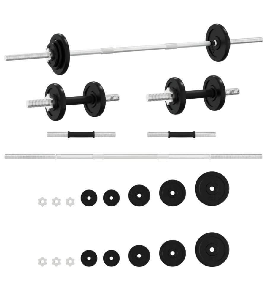 Dischi Pesi Per Bilanciere - 1,25 Kg In Plastica E Bitume, Foro 29 Mm, Per Allenamento Casa O Palestra - Foto 13