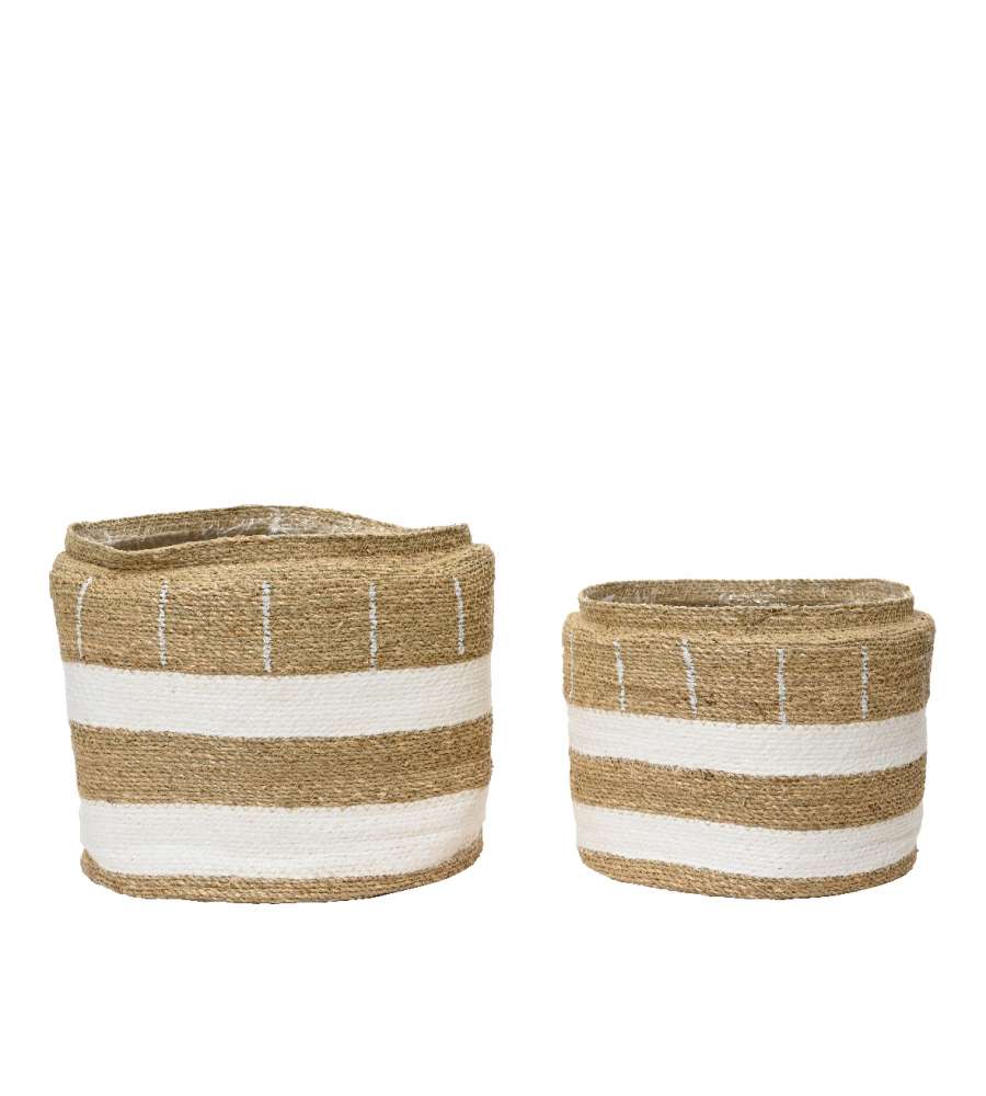 Cesta portavaso naturale bianco grande