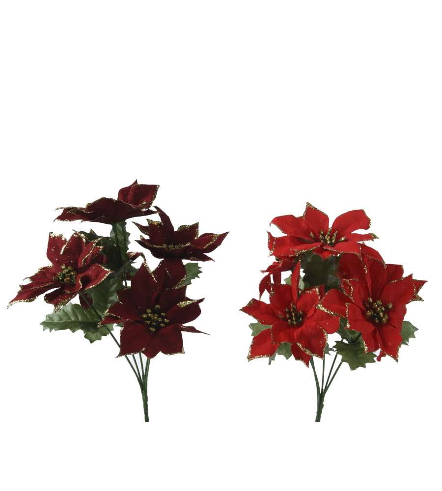 Stelo Stella di Natale 26x36 cm Rosso Bordeaux - Decorazione Festiva