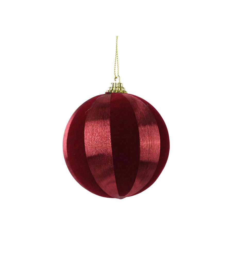 Decoris Pallina Natalizia in Gommapiuma Rosso - Riflessi di Luce - 8cm