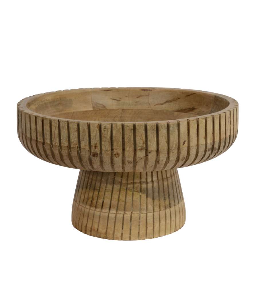 Kaemingk Ciotola Decorativa Legno Naturale Ovale 39x29xH17 cm Rustica