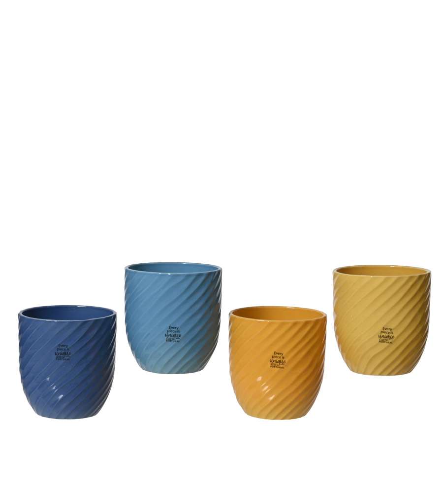 Vaso per piante Multicolore Ø13,5 cm in Gres Interno Decorativo