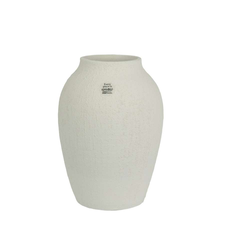 Kaemingk Vaso in Terracotta Bianco 21x30 cm per Interni Elegante e Moderno