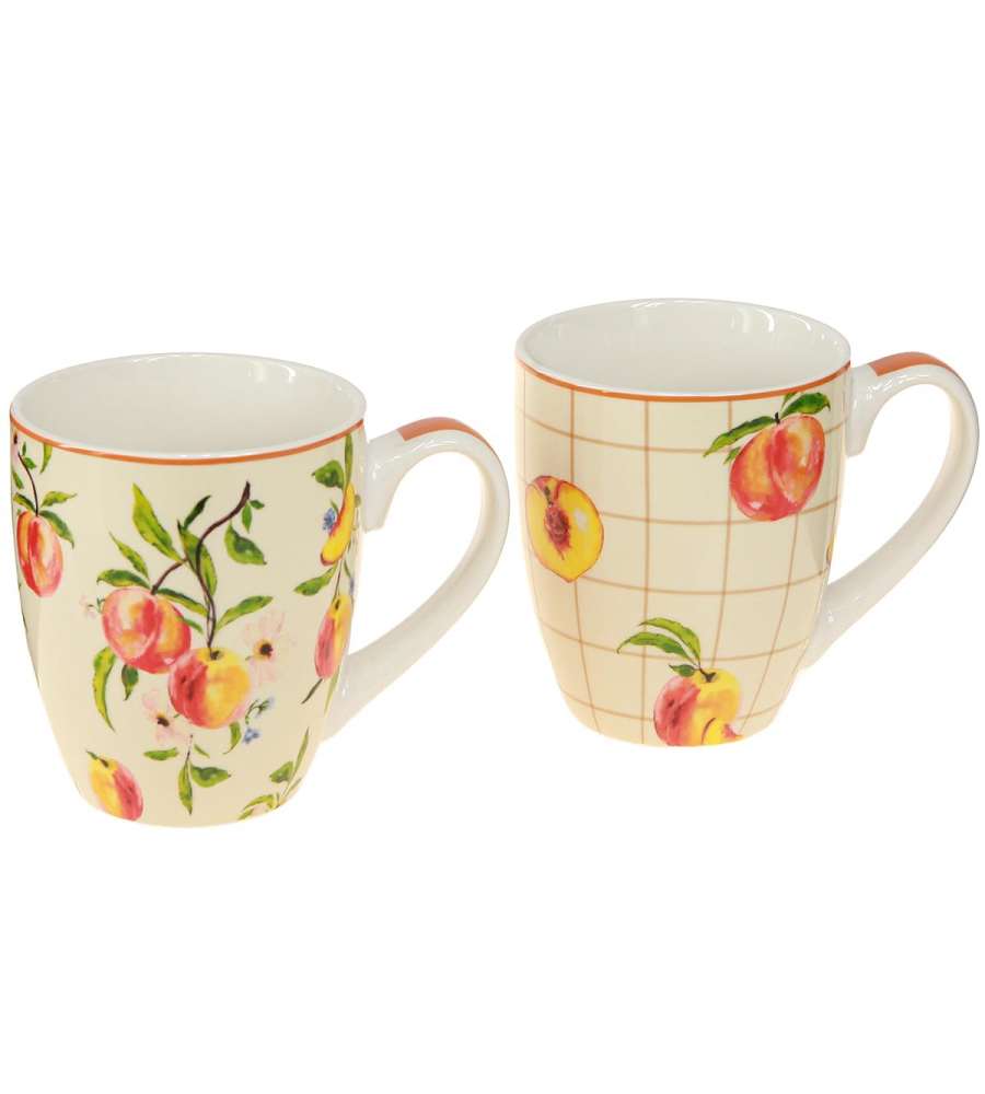 Decoris Tazza in ceramica Colazione Caff� T� Fantasie Pesca 10,5 cm
