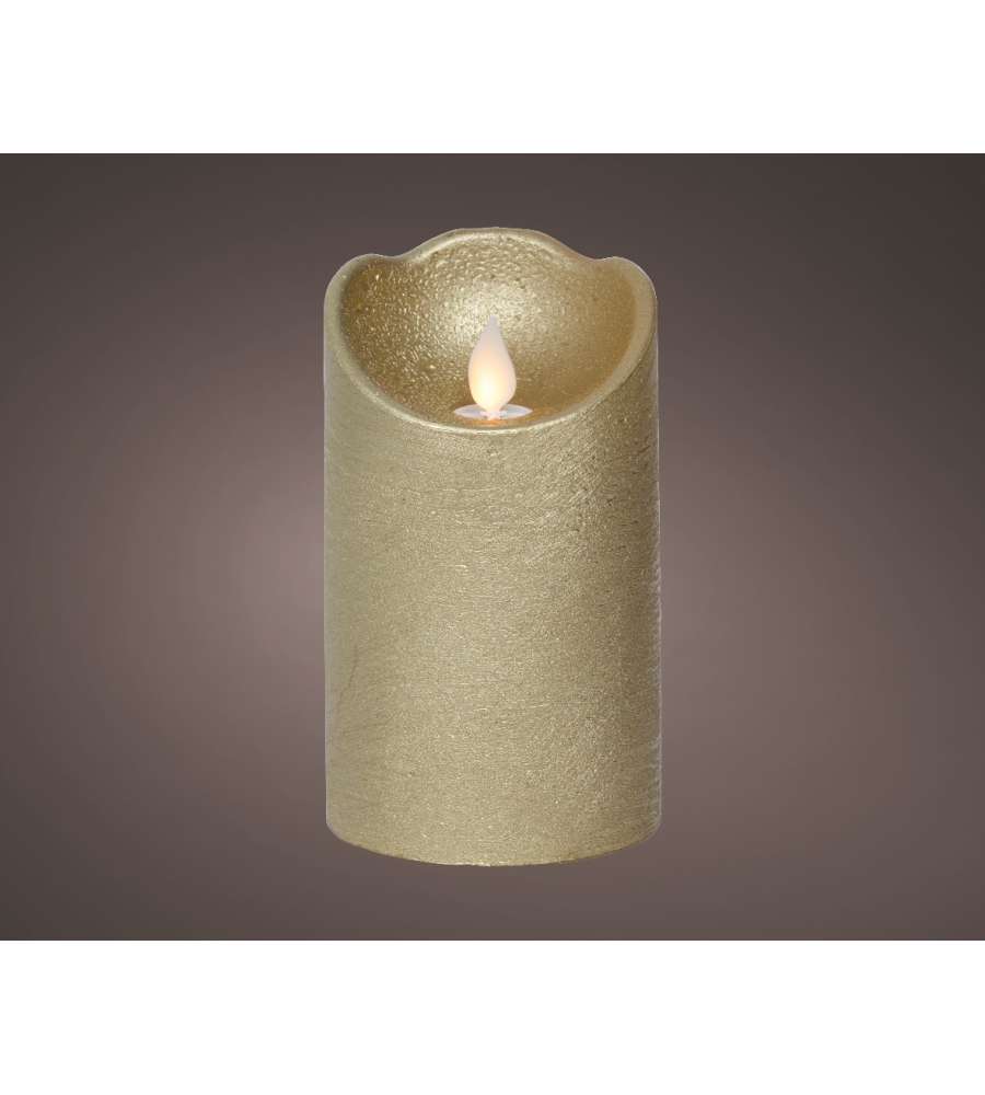 Lumineo Candela LED Oro - Eleganza e Atmosfera Calda - 7,5x12,5 cm