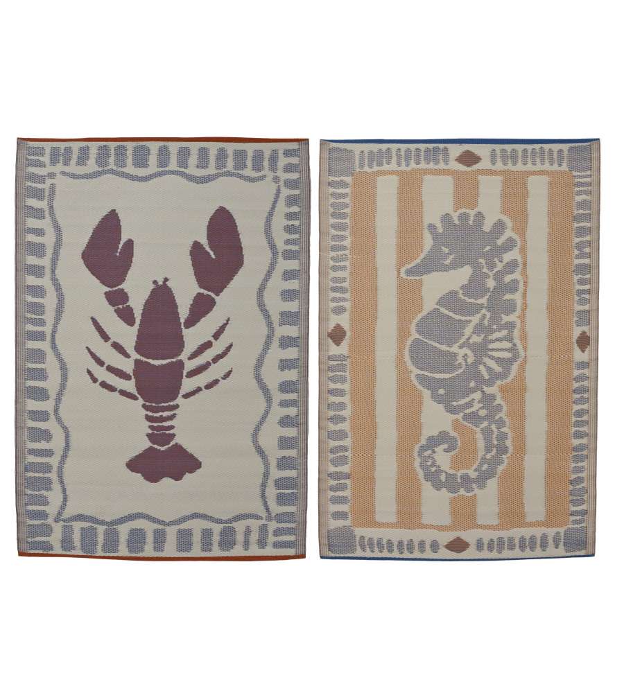Kaemingk Tappeto decorativo 120x180 cm soggetti marini colori assortiti