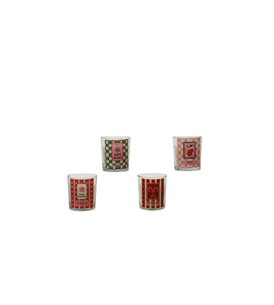 Candele Profumate Natalizie- Assortite 8,4x8,4xh10,2 cm - Fragranze Varie