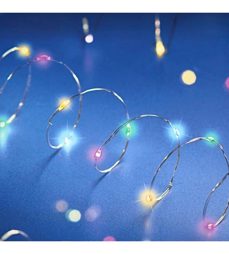 Lumineo Luci 265 LED Soft Multicolor a Batteria per Interni - 2,95 m