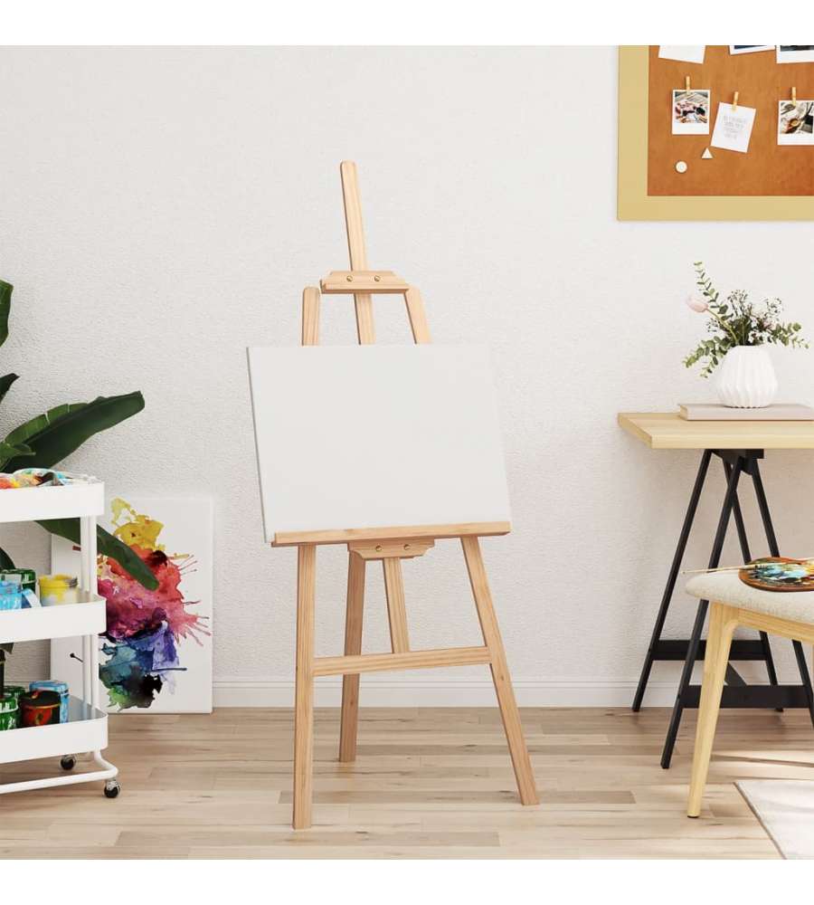 Cavalletto Da Studio In Legno Di Pino 150 Cm - Altezza Regolabile Con Morsetti - Per Artisti, Adulti E Studenti - Facile Da Montare E Piegare