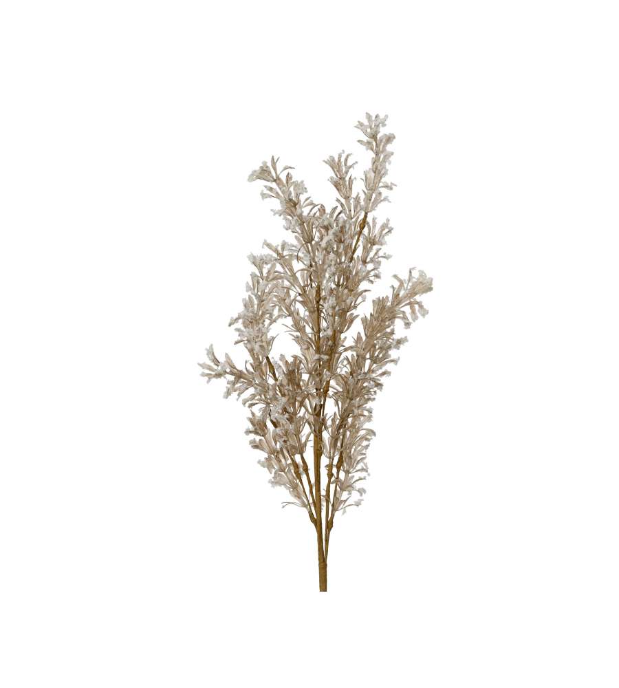 Stelo con Foglie Glitter Crema 13x13x64 cm Decorazione Interni