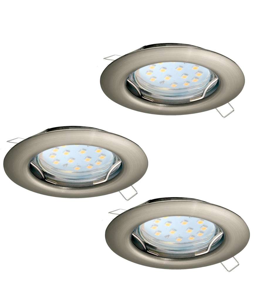 Peneto Faretto Da Incasso Kit 3 x 3W Led Nickel