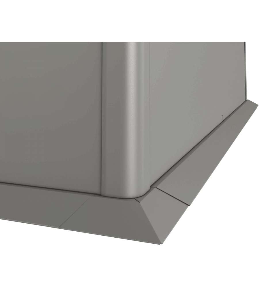 Biohort Bordo di protezione falciatura grigio quarzo 1,5x1,5 m metallo