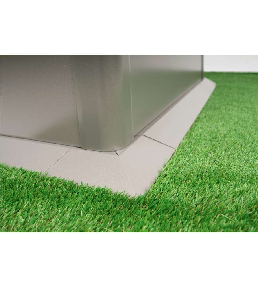 Bordo di Protezione Falciatura in Acciaio Grigio 214 cm per Giardino