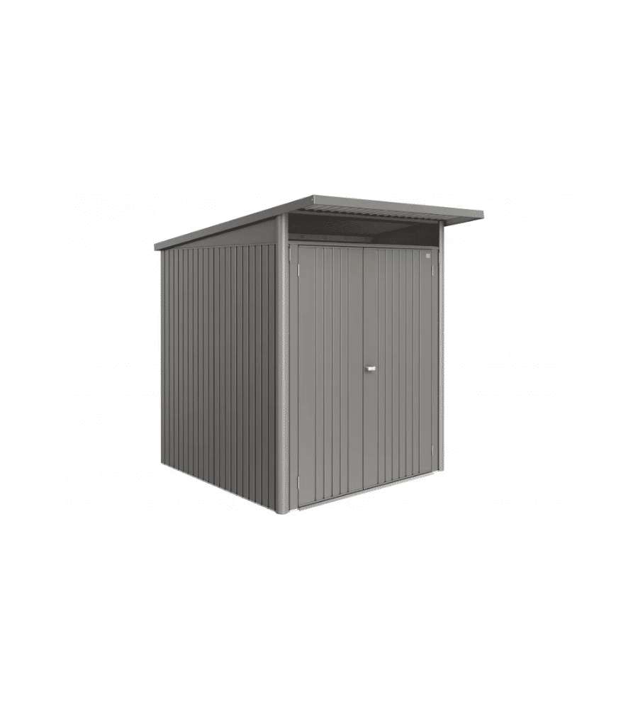Biohort Casetta da Giardino Metallo Eco Grigia 180x220 cm 2 Battenti