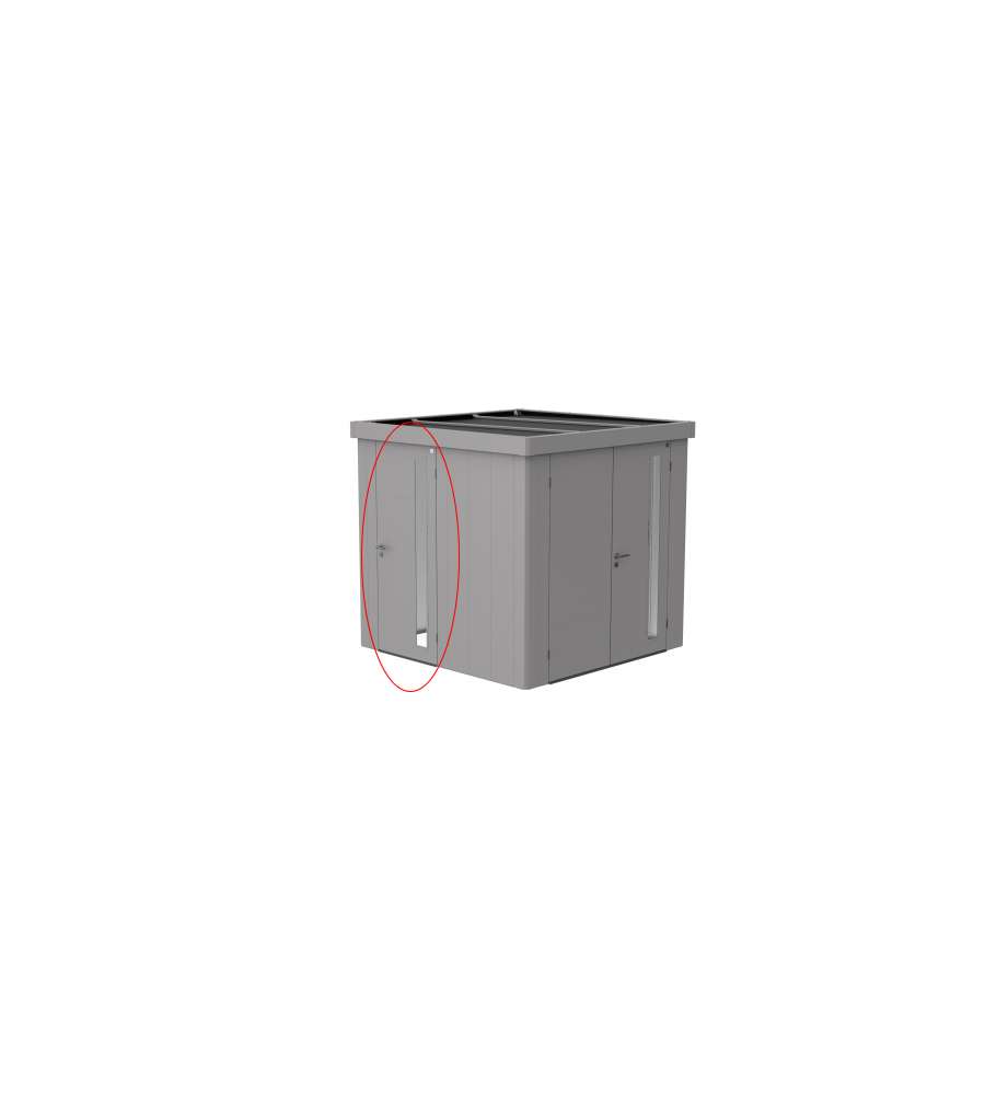 porta supplementare Casetta per attrezzi Neo, argento metallizzato