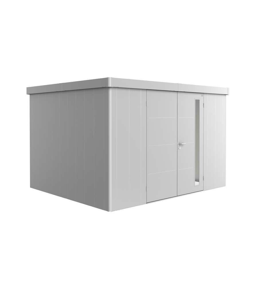 Casetta Neo 3D doppia porta, argento metallico
