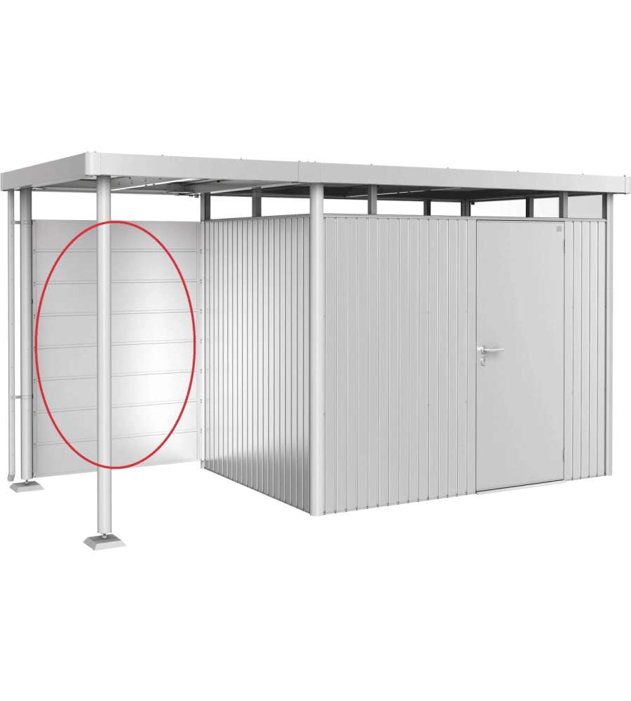 Parete posteriore per tetto laterale H2-H5 argento metallizzato 134x181 cm
