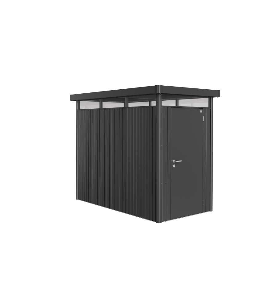 Casetta HighLine Misura HS grigio scuro metallizzato,porta standard per parete laterale corta