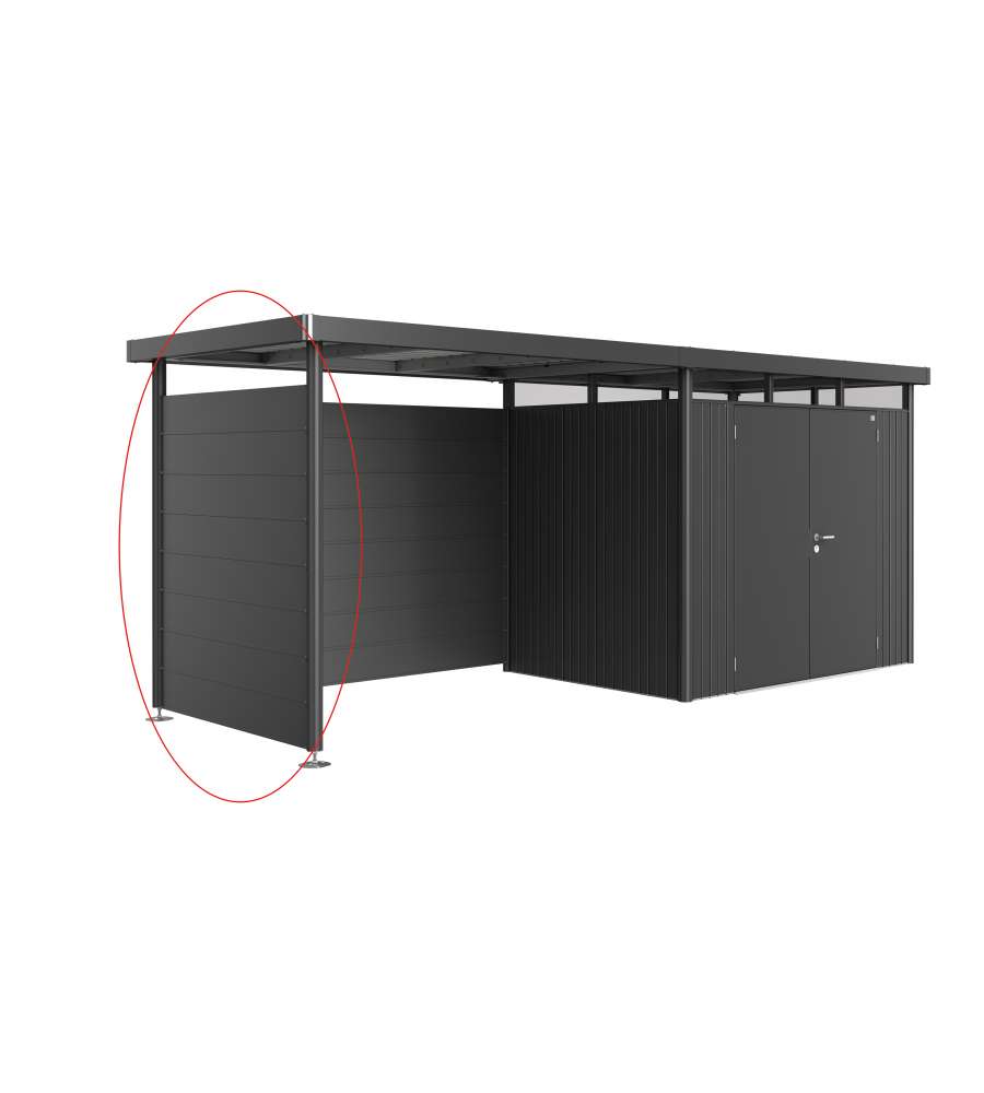 Parete laterale per tetto laterale casetta HighLine H2 grigio scuro metallizzato