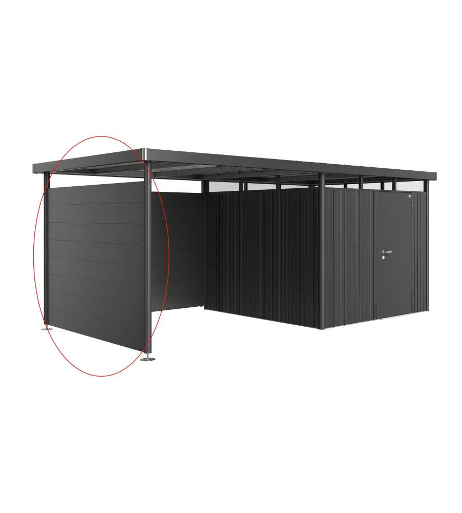 Parete laterale per tetto laterale casetta HighLine H4 grigio scuro metallizzato