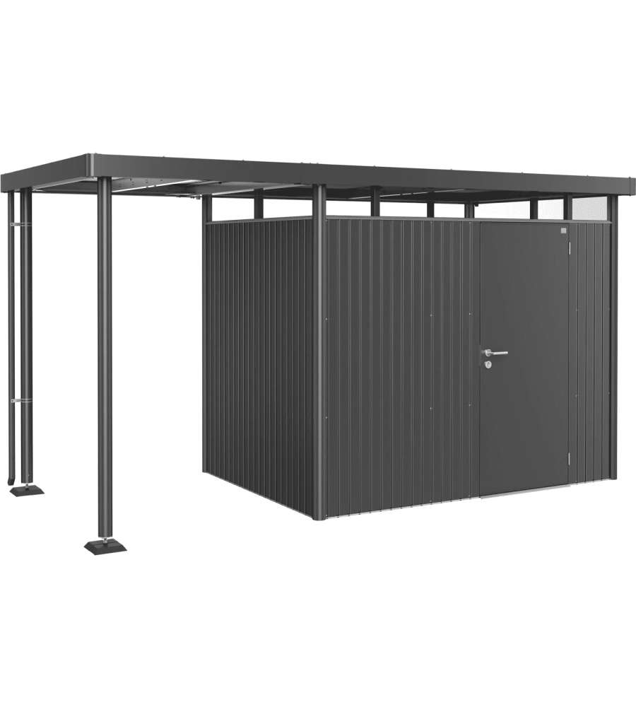 Biohort tettoia laterale per casetta HighLine 2 - Verde - S - 150x195x222 cm