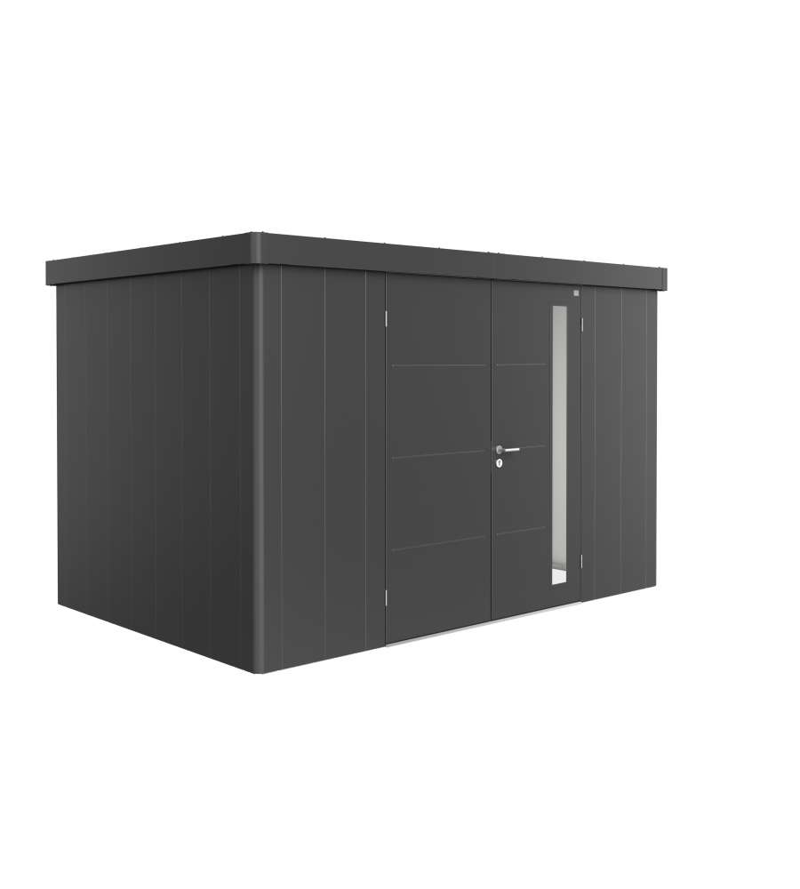 Casetta Neo 2D a doppia porta, grigio scuro metallizzato