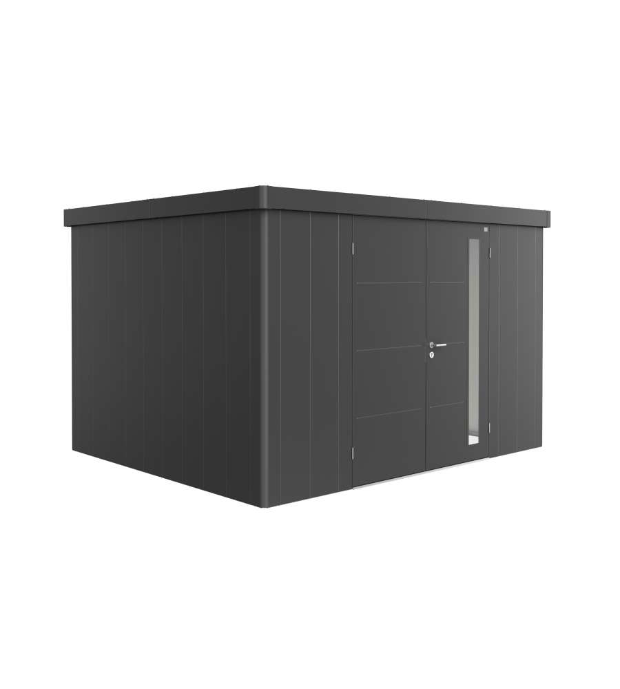 Casetta Neo 3D doppia porta, grigio scuro metallizzato