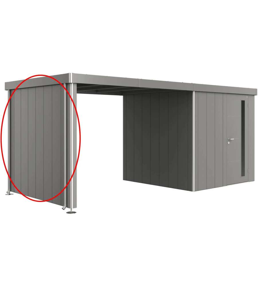 Biohort Parete Laterale Grigio Scuro per Casetta Neo 2A - 203x200 cm