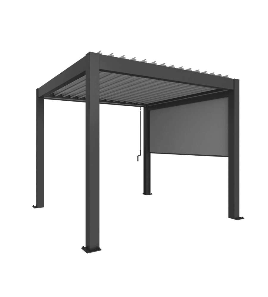 Biohort Tenda Parasole Avvolgibile 3,5 m Grigio Scuro Metallizzato