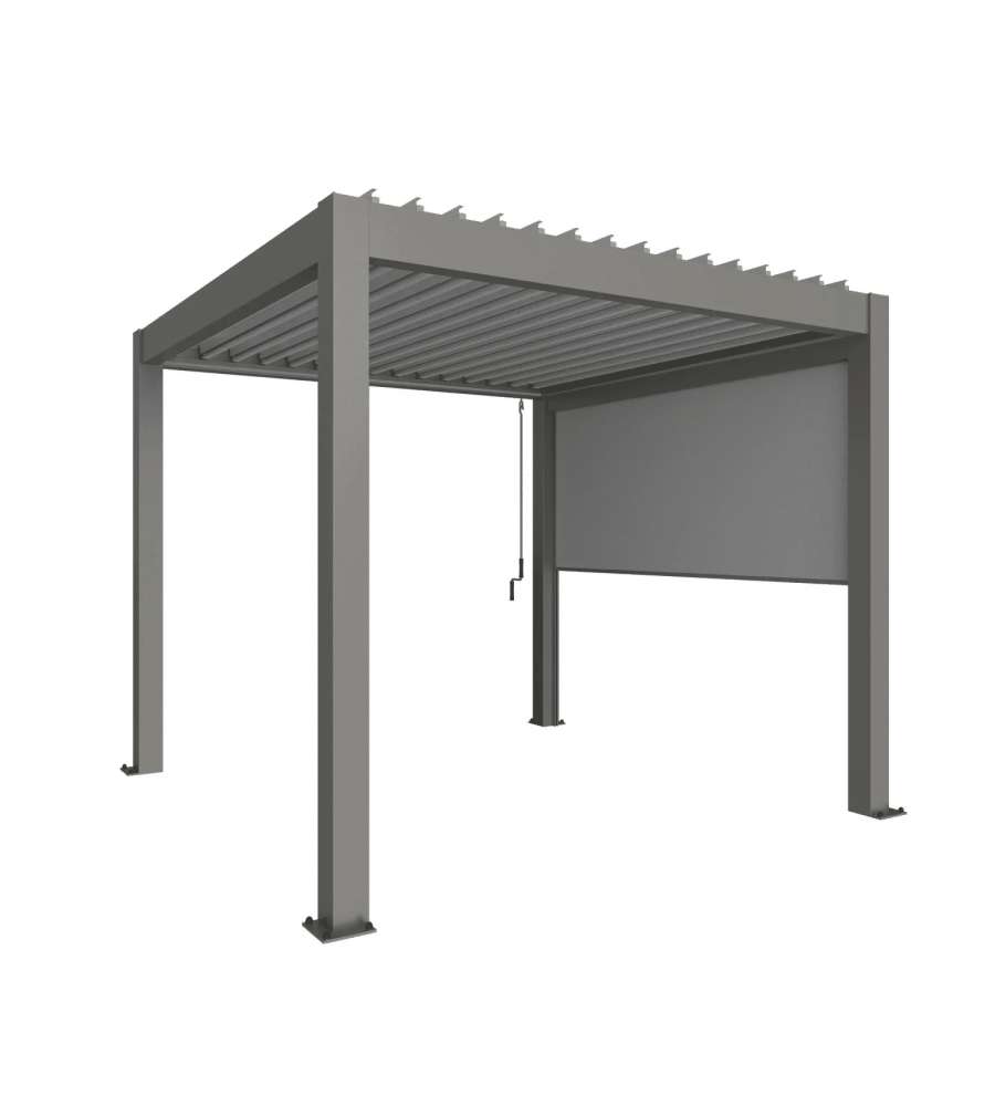 Biohort Tenda Parasole Avvolgibile 4 m Grigio Quarzo Metallizzato