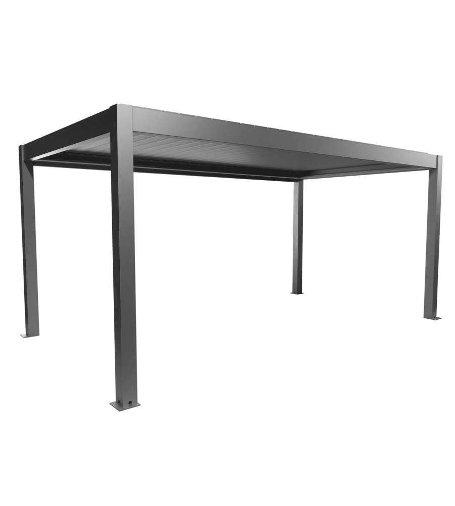 Biohort Pergola Metallo Grigio Quarzo 5,5x3 m Design Moderno Esterno
