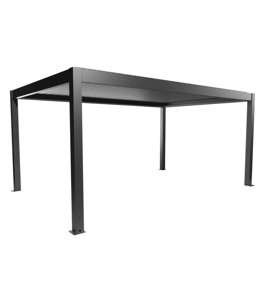 Biohort Pergola in Metallo Grigio Scuro 552,5 x 367,5 cm con Lamelle