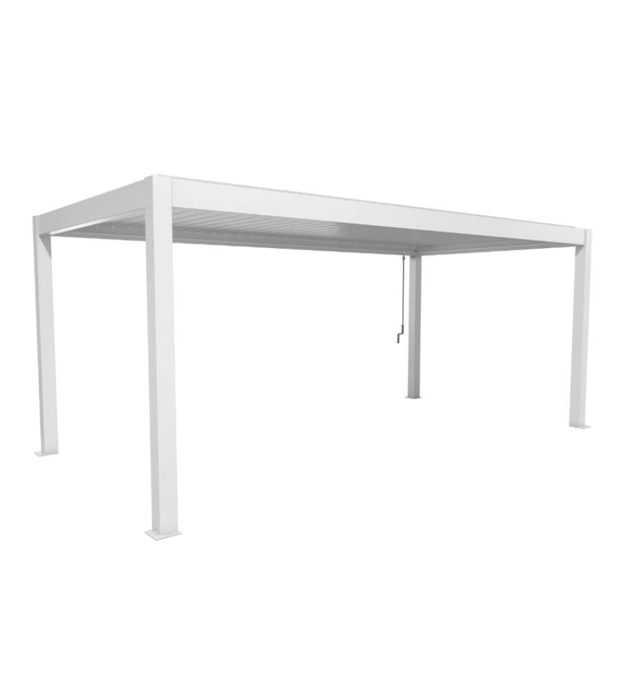 Biohort Pergola Bioclimatica 6x3 m Acciaio Bianco per Giardino e Terrazzo
