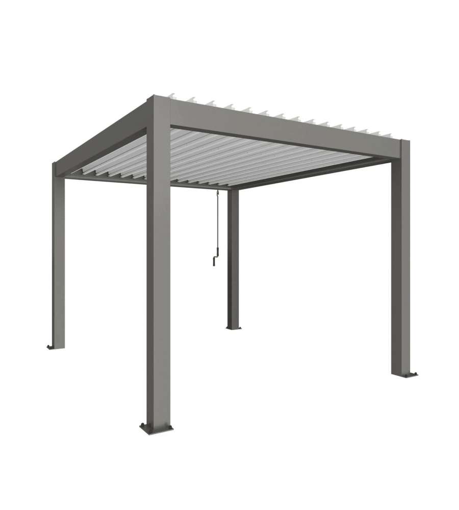 Biohort Pergola in Metallo Grigio Quarzo e Bianco 312x367,5 cm