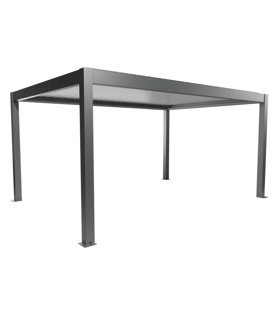 Biohort Pergola in Metallo Grigio Quarzo/Bianco 515,5x367,5 cm