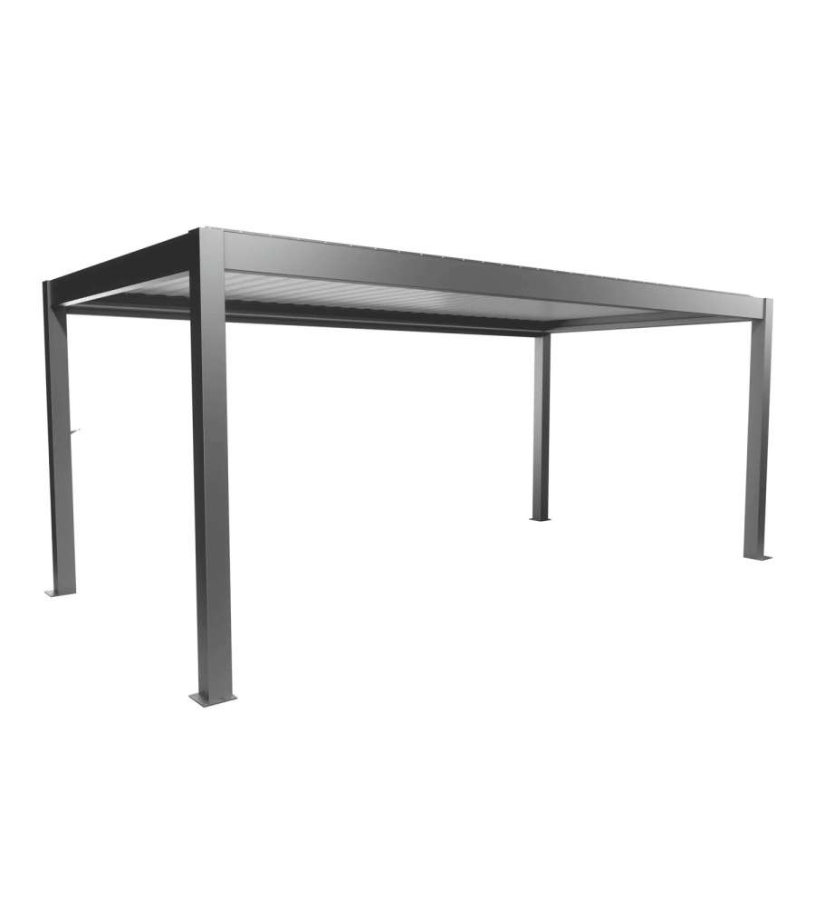 Biohort Pergola in Metallo Grigio Quarzo/Bianco 608x312 cm Design Moderno